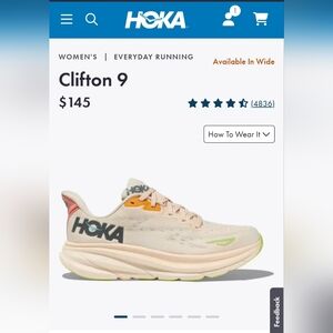 Hoka Clifton 9's size 6.5